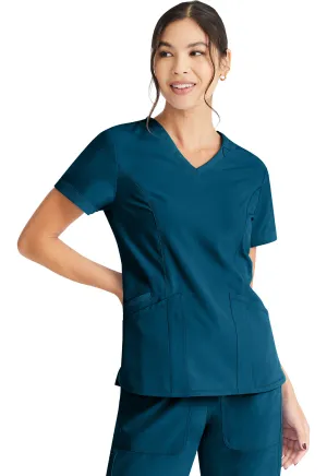 Inspira Flex IP790A V-Neck Top Caribbean Blue