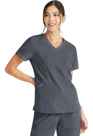 Inspira Flex IP790A V-Neck Top Heather Pewter
