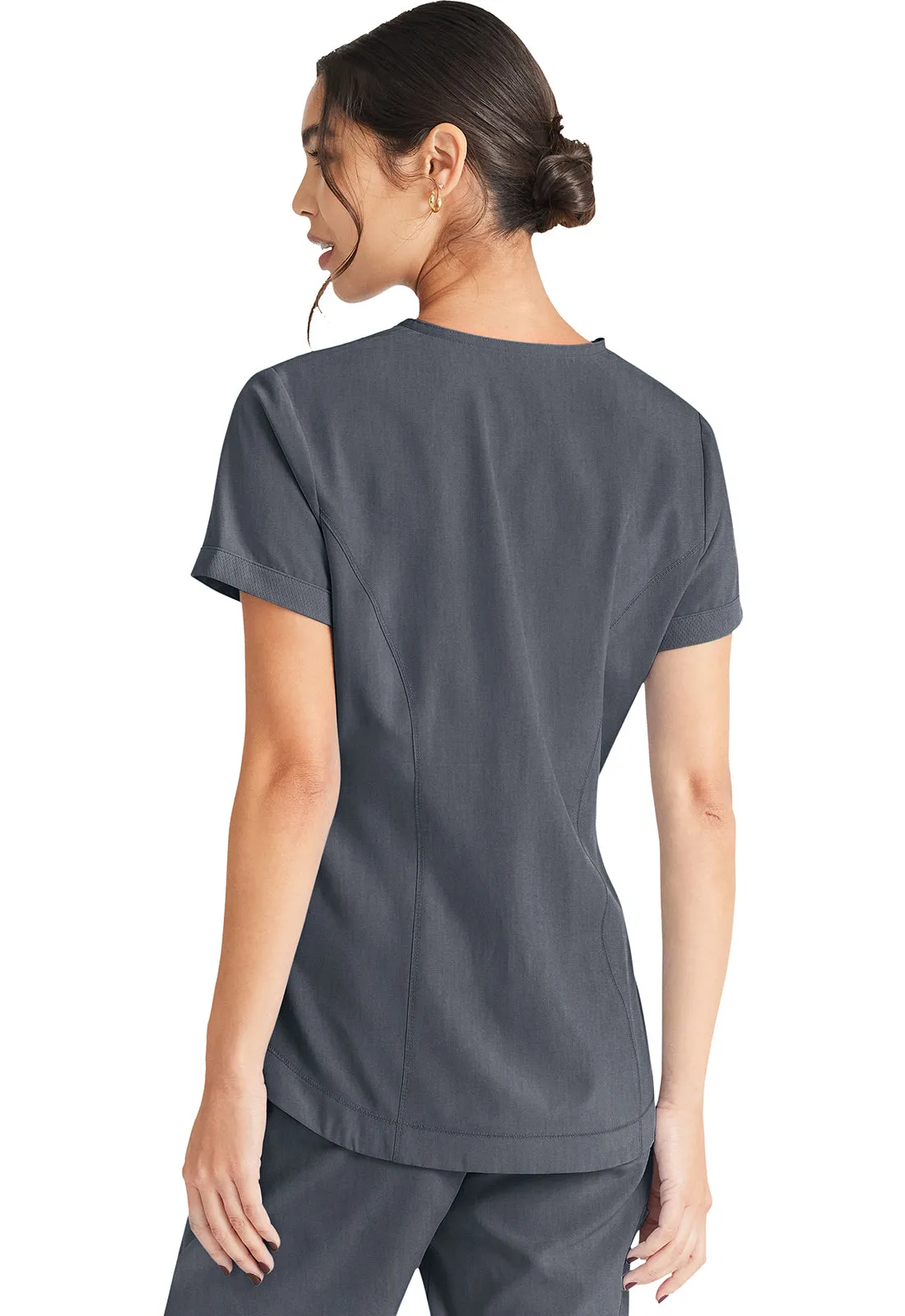 Inspira Flex IP790A V-Neck Top Heather Pewter