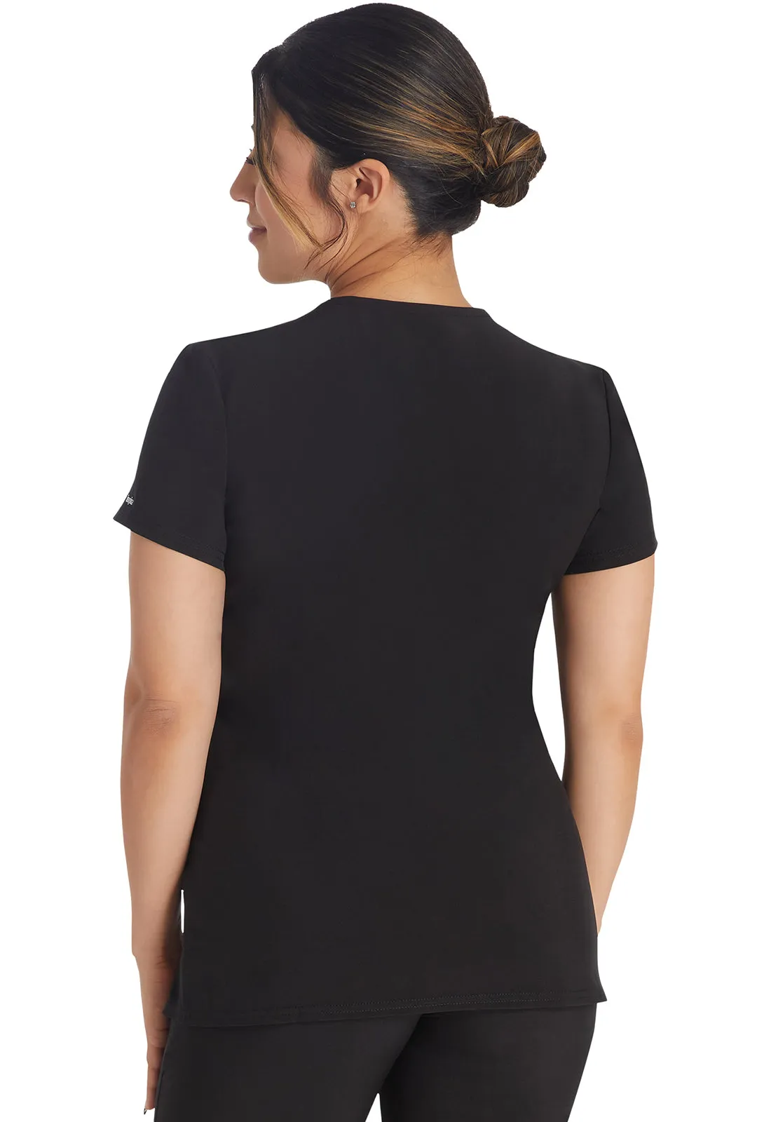 Inspira Flex IP845A Crossover V-Neck Top Black