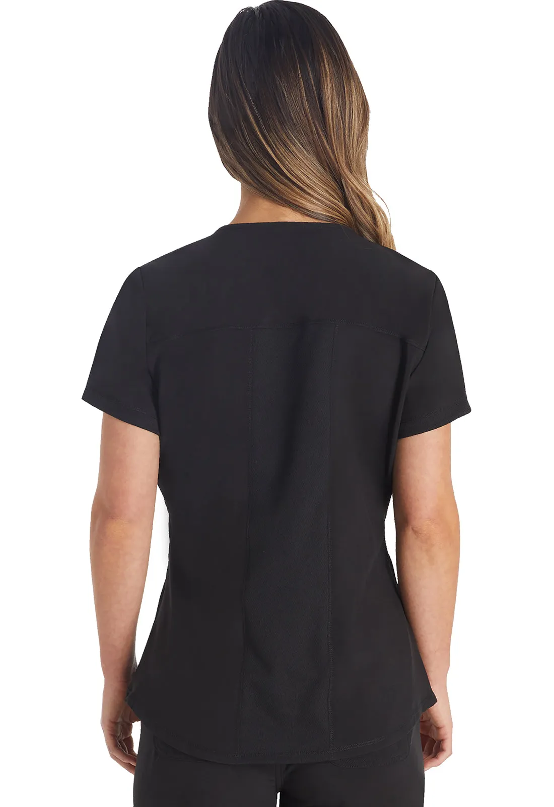 Inspira Flex IP849A Henley Top Black