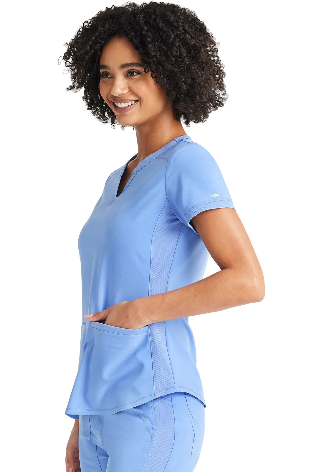 Inspira Flex IP849A Henley Top Ciel