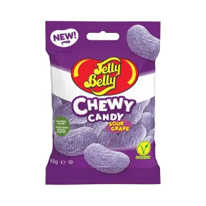 Jelly Belly Grape Vegan Chewy Candy Sours - 12 Count