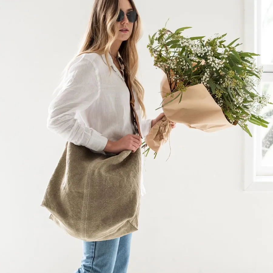 JUJU & CO Beach Jute Slouchy - Khaki
