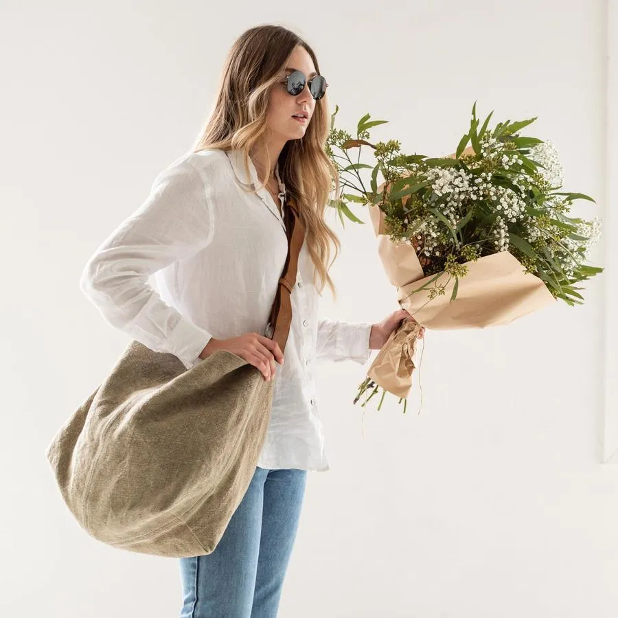 JUJU & CO Beach Jute Slouchy - Khaki