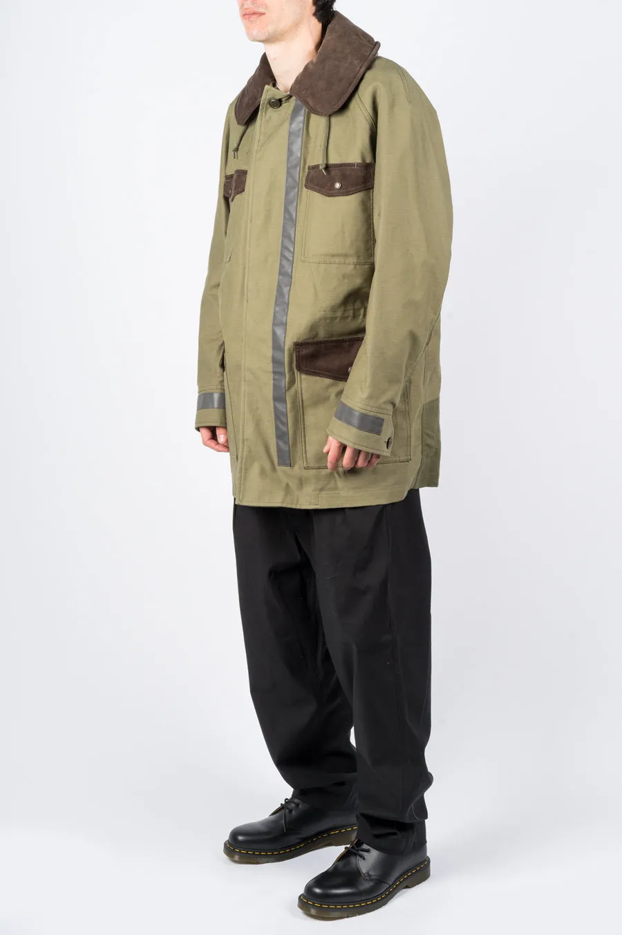 JUNYA WATANABE MAN REFLECTIVE PARKA GREEN