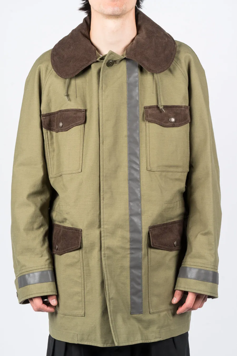 JUNYA WATANABE MAN REFLECTIVE PARKA GREEN