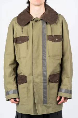 JUNYA WATANABE MAN REFLECTIVE PARKA GREEN