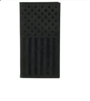 Justin Genuine Leather Junior Wallet with Graphite Flag