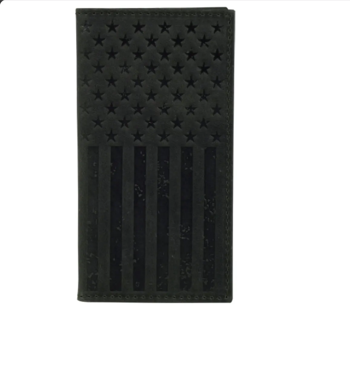 Justin Genuine Leather Junior Wallet with Graphite Flag