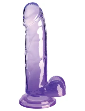King  Clear 7 Inch With Balls - Purple