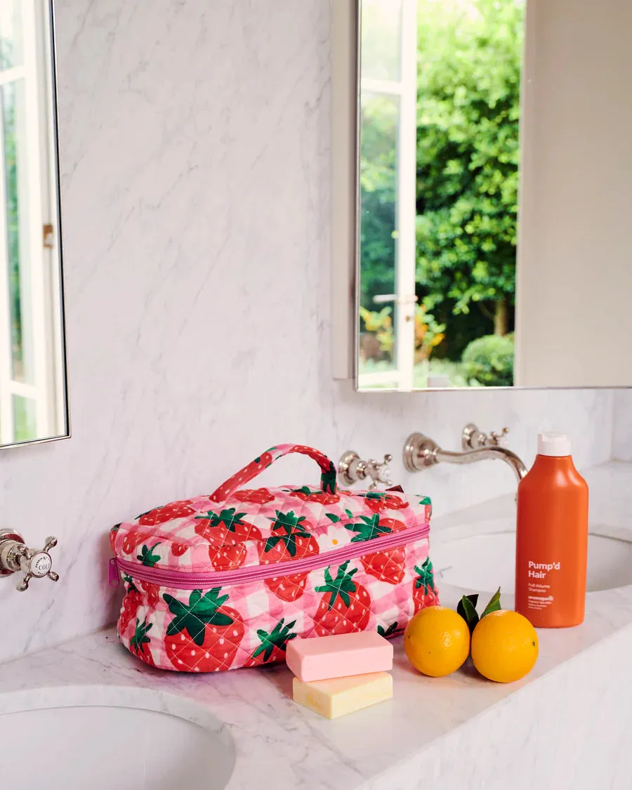 Kip & Co | Strawberry Jam Quilted Cotton Toiletry Case