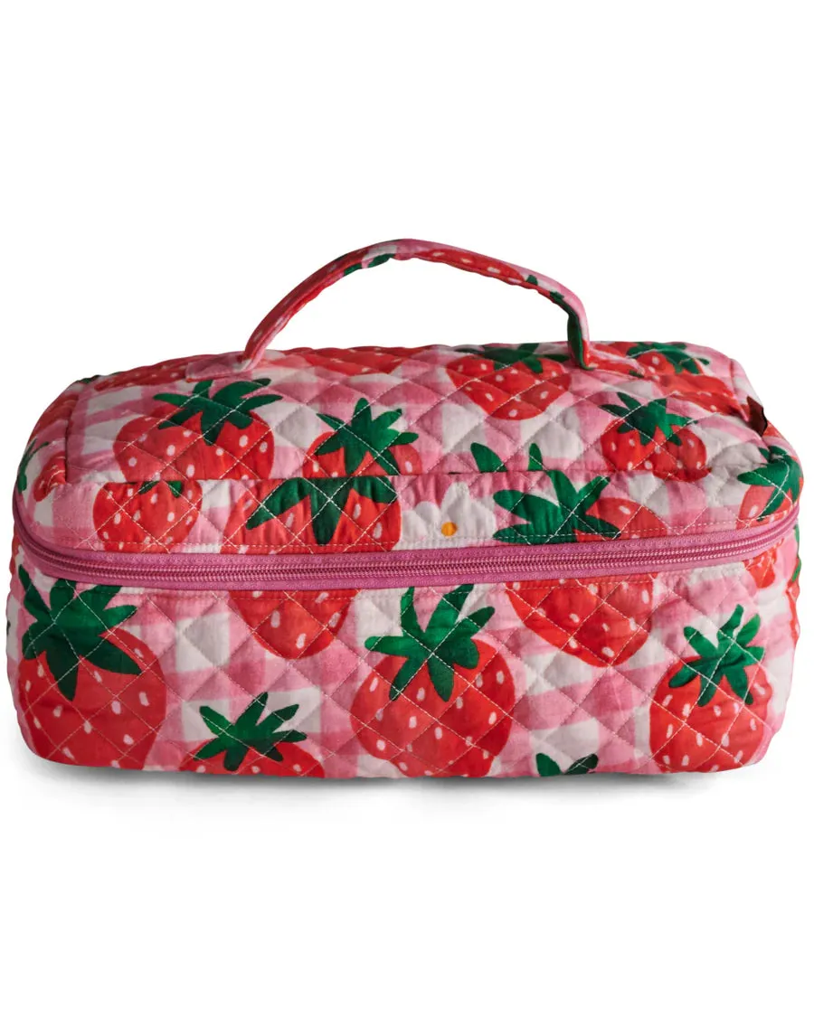 Kip & Co | Strawberry Jam Quilted Cotton Toiletry Case