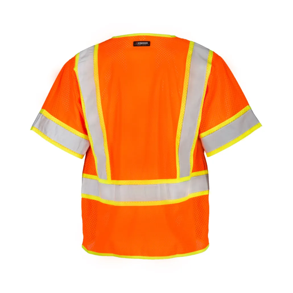 Kishigo 6 Pocket Contrast Mesh Vest, Type R Class 3