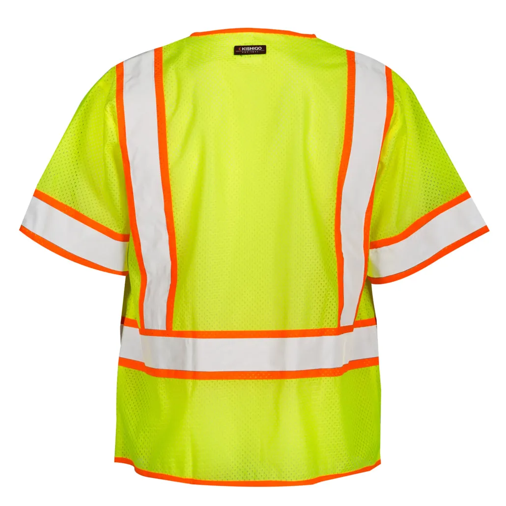Kishigo 6 Pocket Contrast Mesh Vest, Type R Class 3