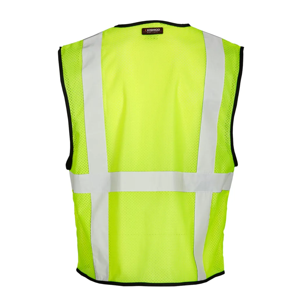 Kishigo 6 Pocket Zipper Mesh Vest, Type R Class 2