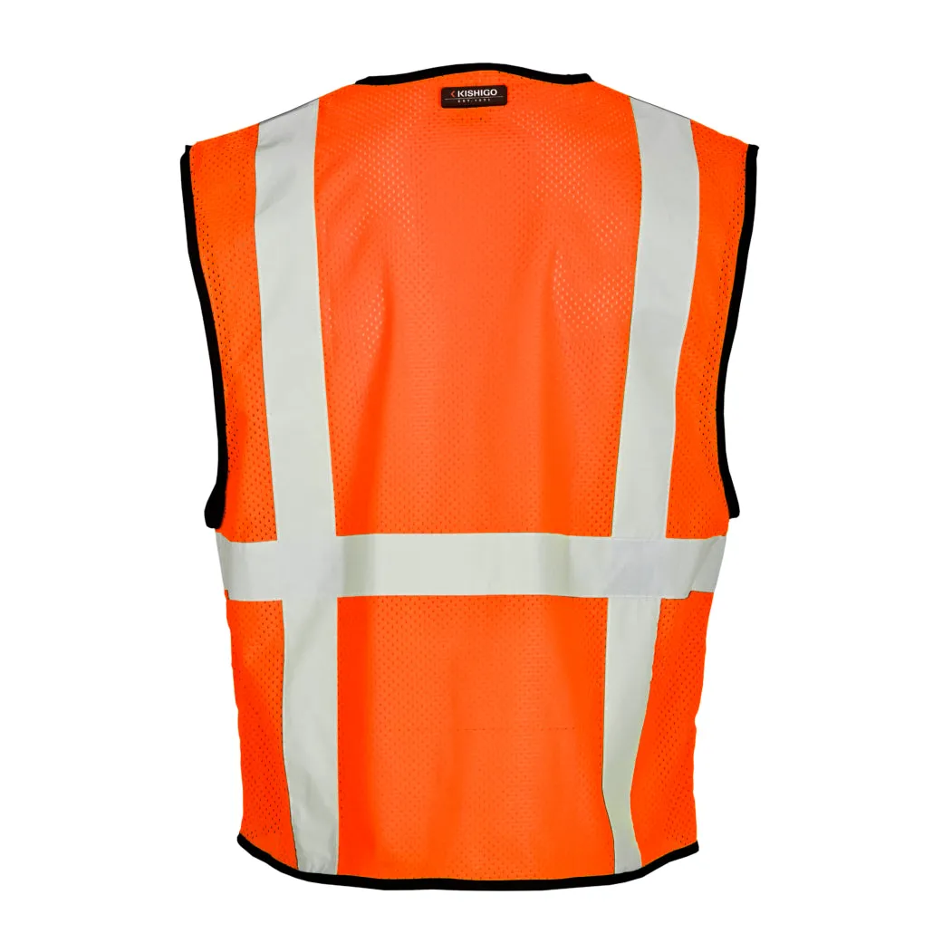 Kishigo 6 Pocket Zipper Mesh Vest, Type R Class 2