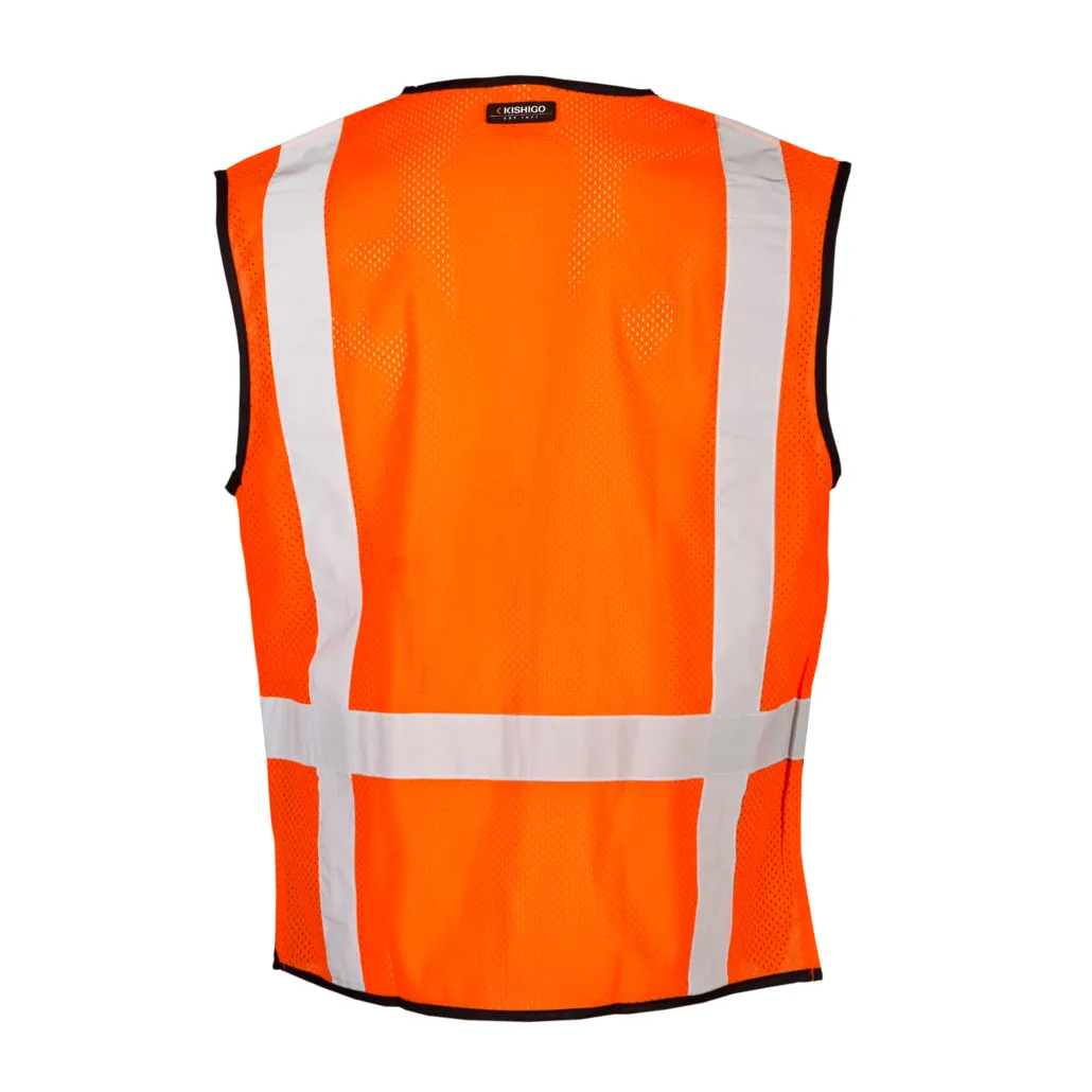 Kishigo Black Bottom Mesh Vest, Type R Class 2