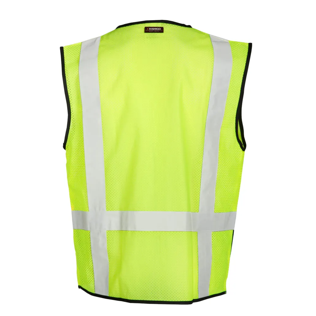 Kishigo Black Bottom Mesh Vest, Type R Class 2