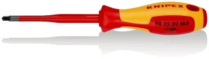 KNIPEX Slim Screwdriver for Pozi Slotted Screws PZ/S2 x 100mm VDE Insulated Multi Component Grips 212mm 98 25 02 SLS