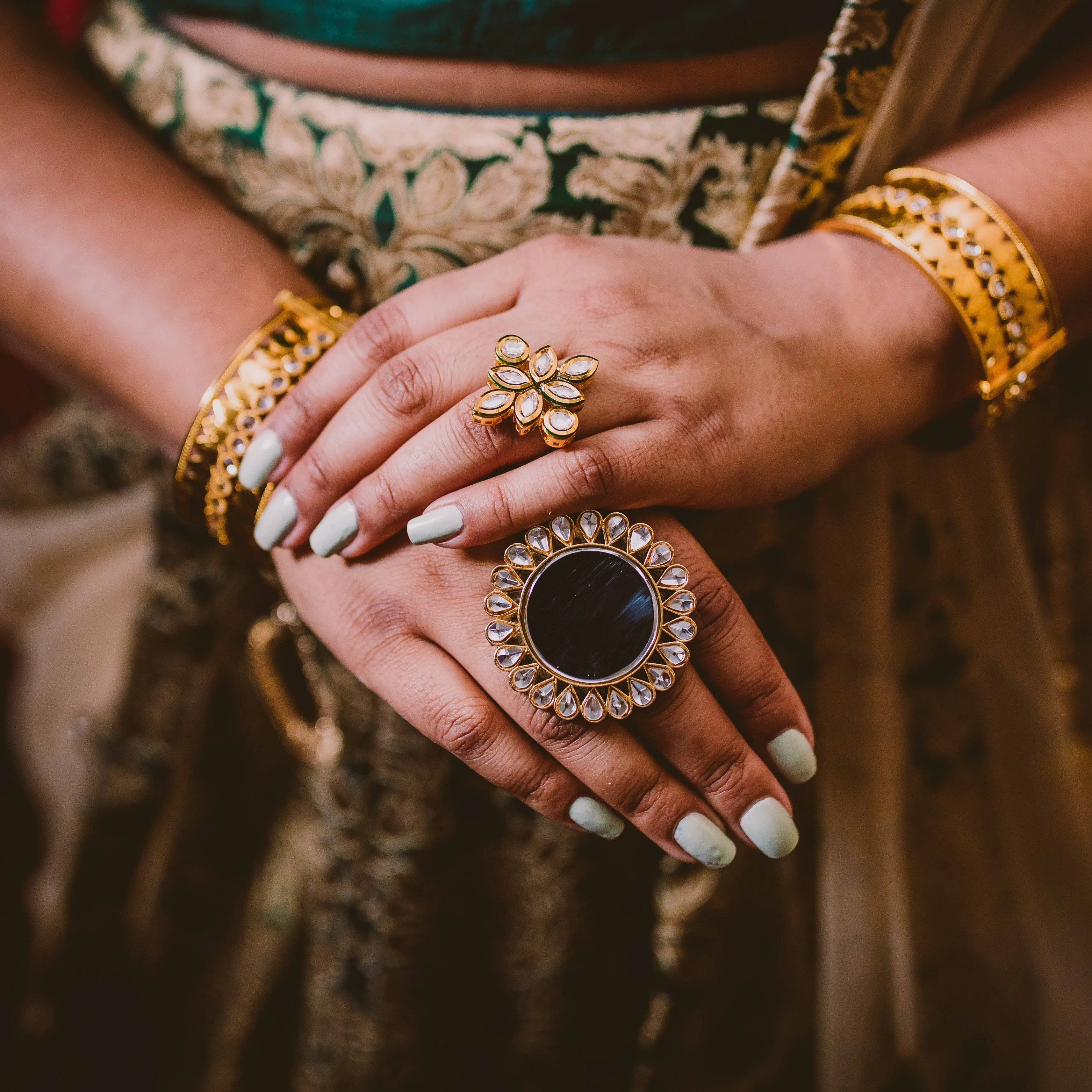 Kundan Mirror Ring