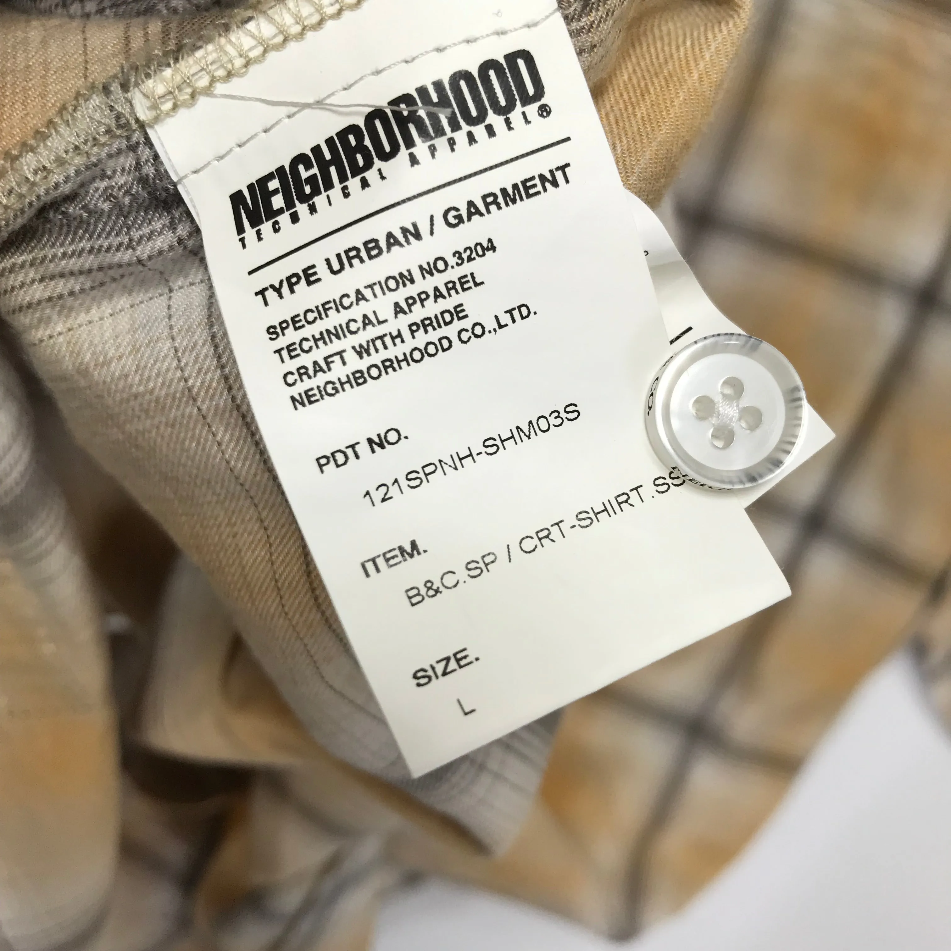 [L] Neighborhood B&C S/S Shirt Yellow