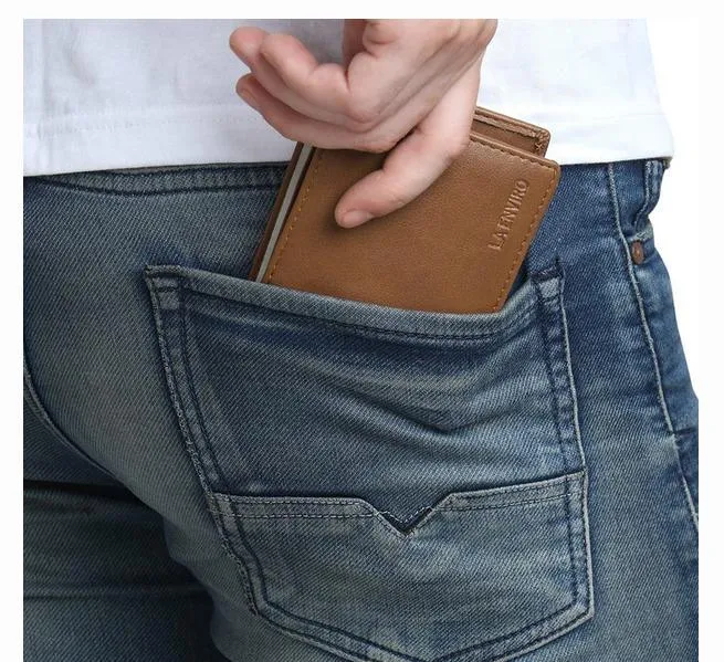 La Enviro Brown Pleather Texture Vegan Wallet for Men