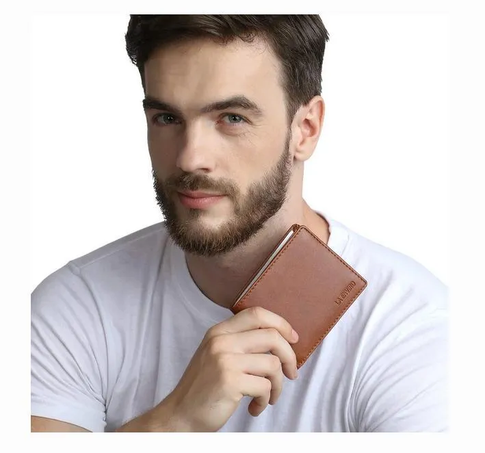 La Enviro Brown Pleather Texture Vegan Wallet for Men