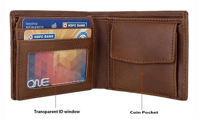 La Enviro Brown Pleather Texture Vegan Wallet for Men