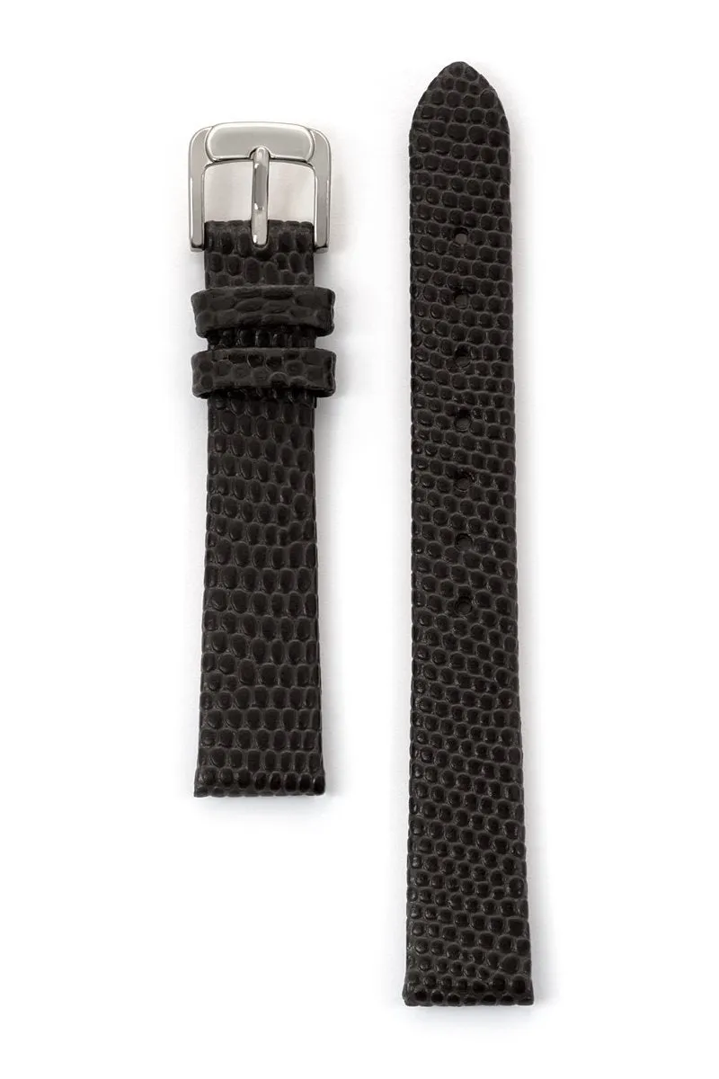 Ladies Lizard Grain Band in Black, Brown, Red, White, Blue