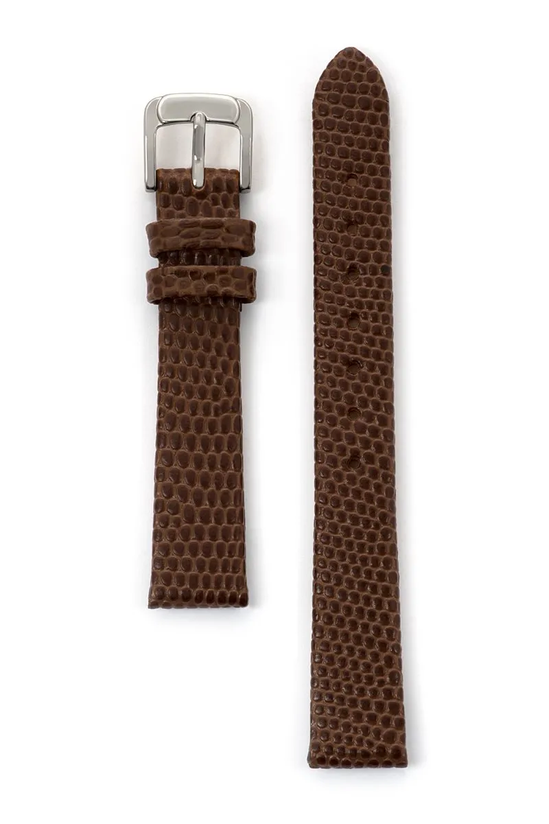 Ladies Lizard Grain Band in Black, Brown, Red, White, Blue