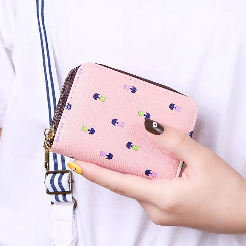 Lady cute cartoon personality compact multi-functional Mini multi-card set budding pocket bag lady
