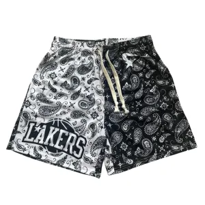 Lakers "Kobe   Gianna" Mesh Shorts Black/White