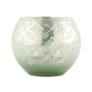 Large Globe Votive-Reflective Lace Pattern