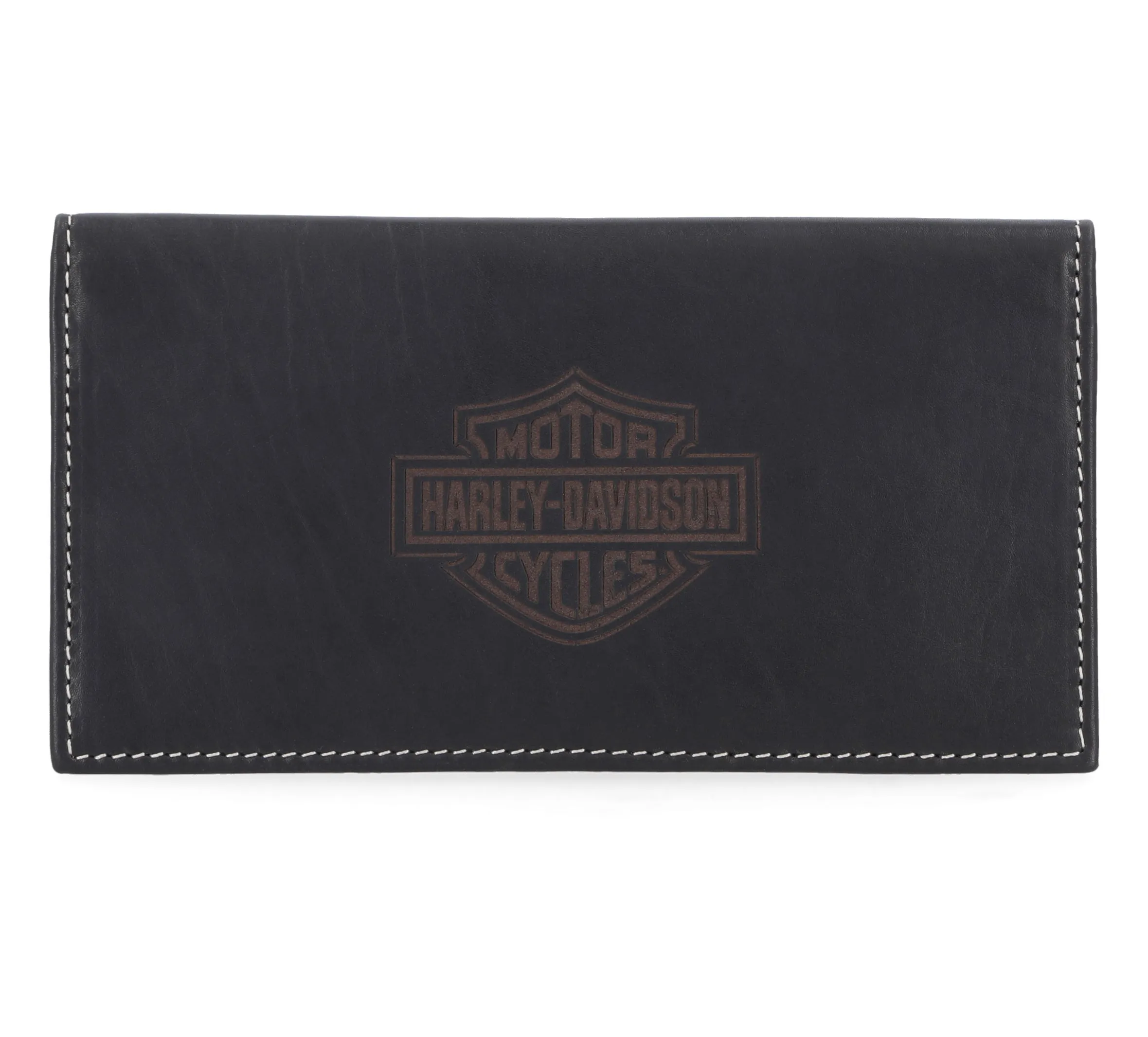 Laser Logo Rodeo Wallet in Black - Black