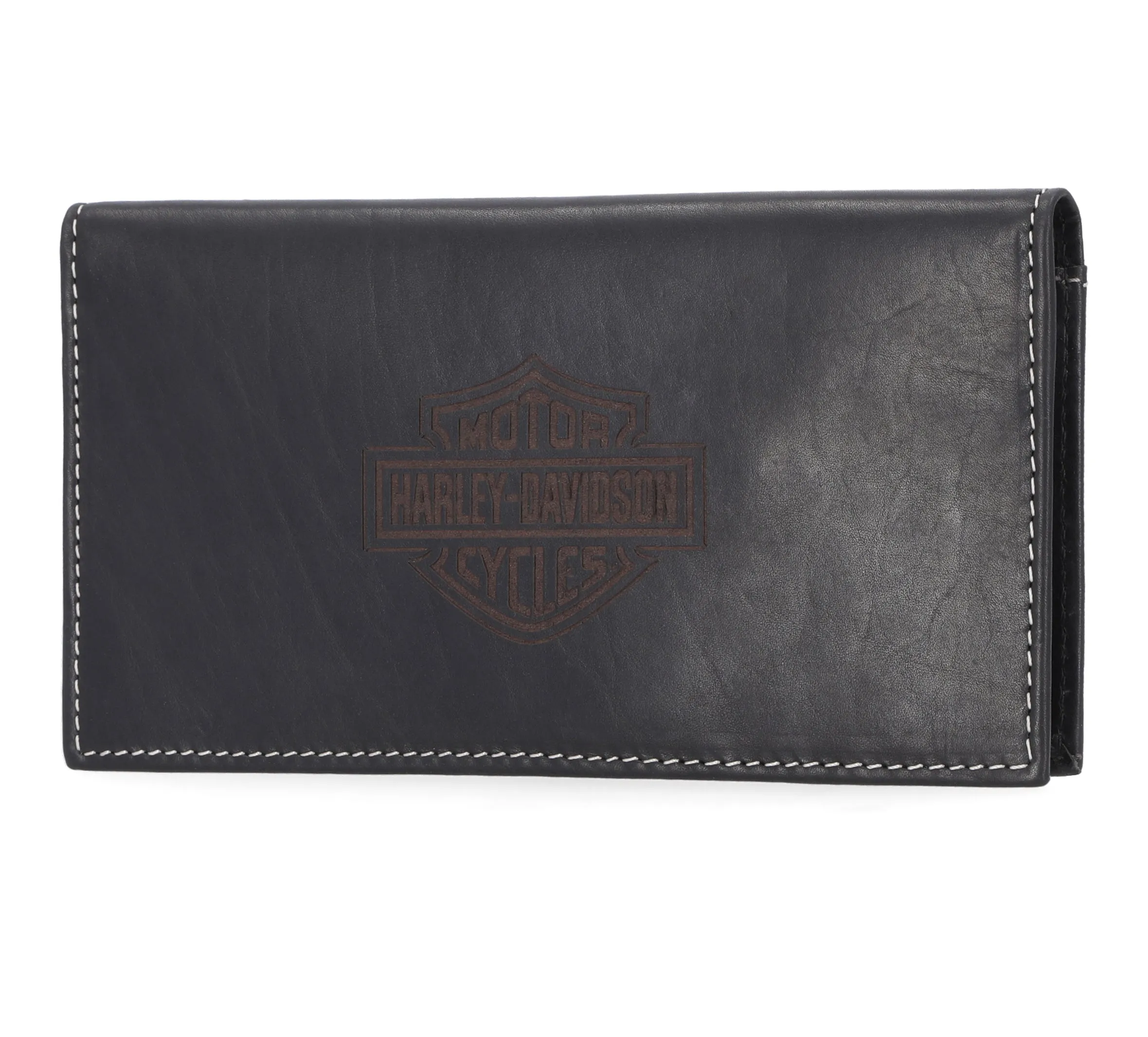 Laser Logo Rodeo Wallet in Black - Black