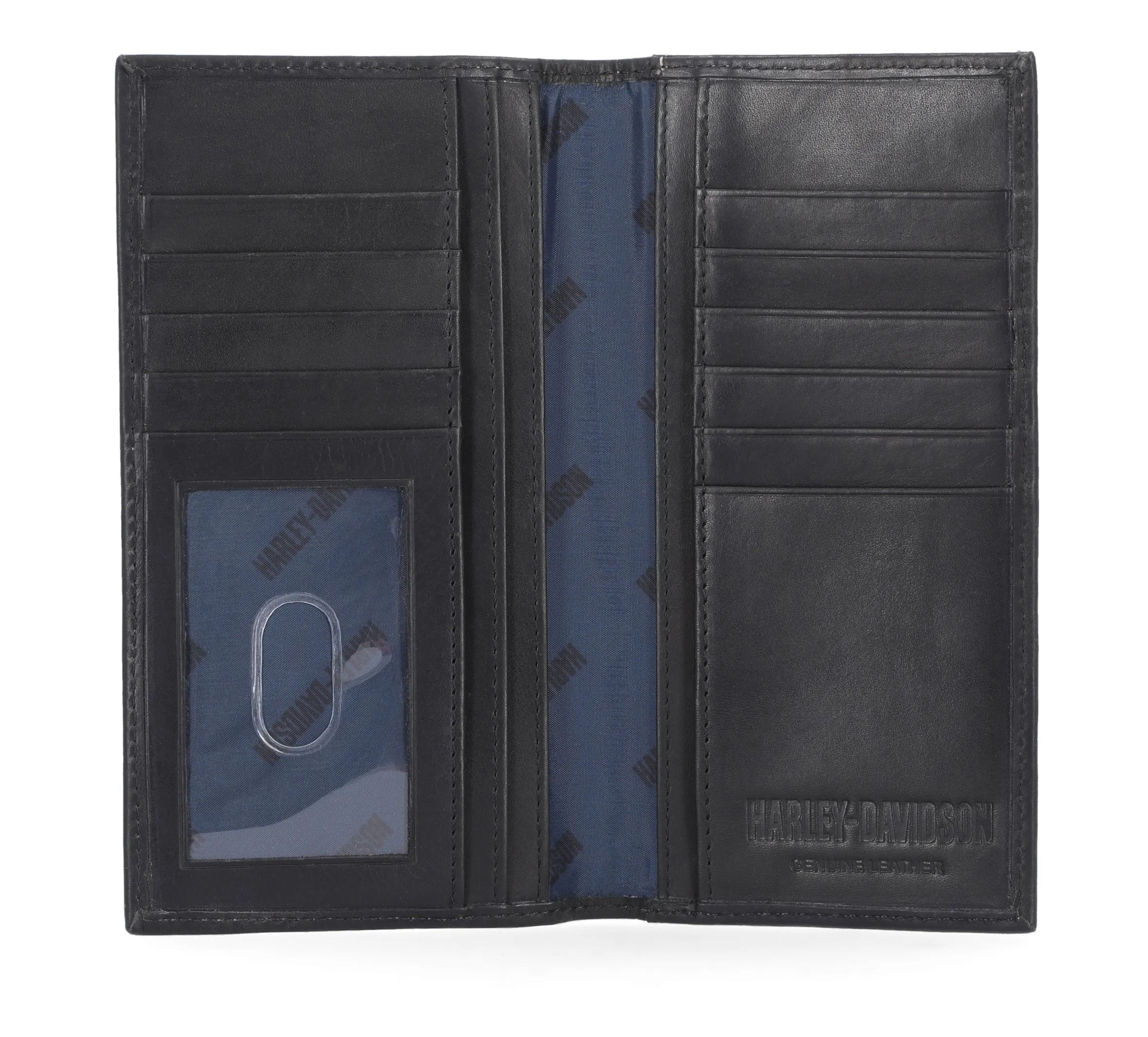Laser Logo Rodeo Wallet in Black - Black