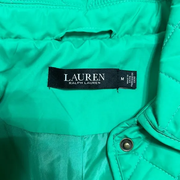 Lauren Ralph Lauren: NWOT Women’s Diamond Quilted Crest Jacket Green. Size M