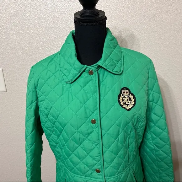 Lauren Ralph Lauren: NWOT Women’s Diamond Quilted Crest Jacket Green. Size M