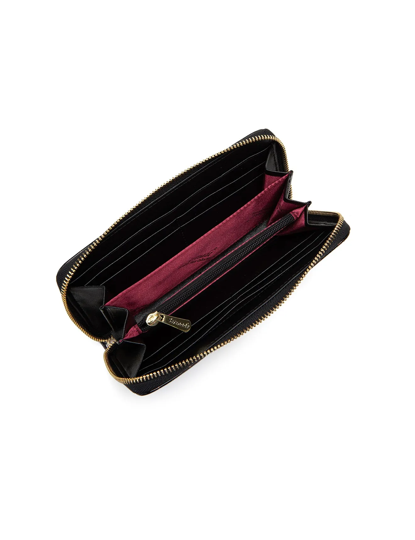 LEOPARD ZIP AROUND  PATENT LEATHER WALLET WITH RFID- WH716