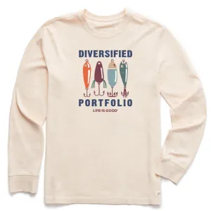 Life is Good Men's Diversified Portfolio Fishing Long Sleeve Crusher Lite Tee
