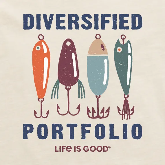 Life is Good Men's Diversified Portfolio Fishing Long Sleeve Crusher Lite Tee