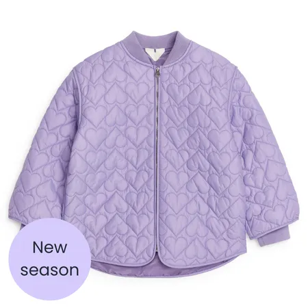 Lilac Quilted Hearts Jacket