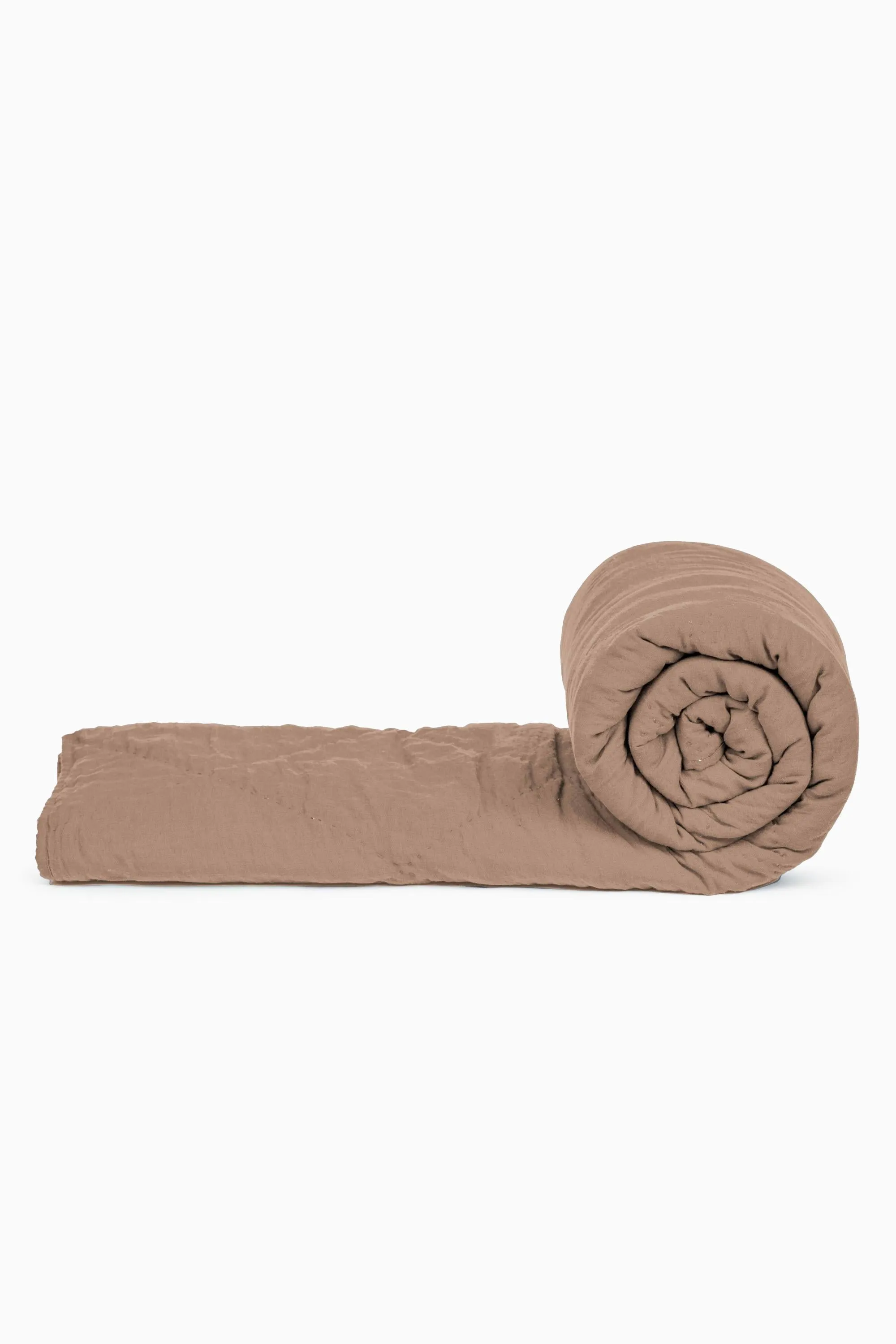 Linen Monotone Hand Quilted Quilt-Blackberry Wine