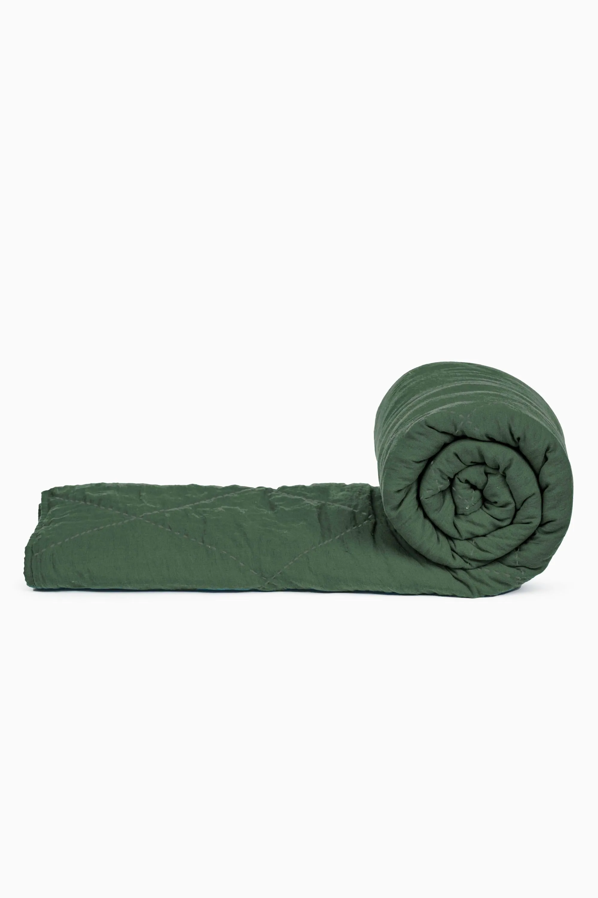 Linen Monotone Hand Quilted Quilt-Blackberry Wine