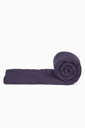 Linen Monotone Hand Quilted Quilt-Blackberry Wine