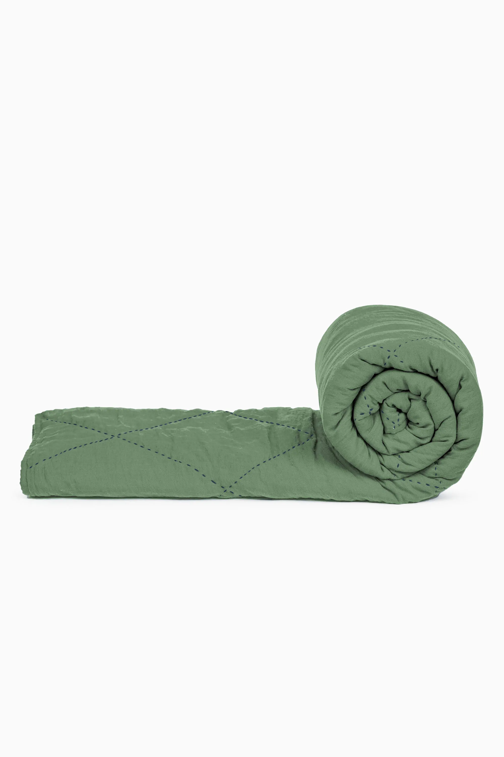 Linen Vibrant Hand Quilted Quilt-Caramel Brown