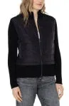 Long Sleeve Quilted Front Sweater