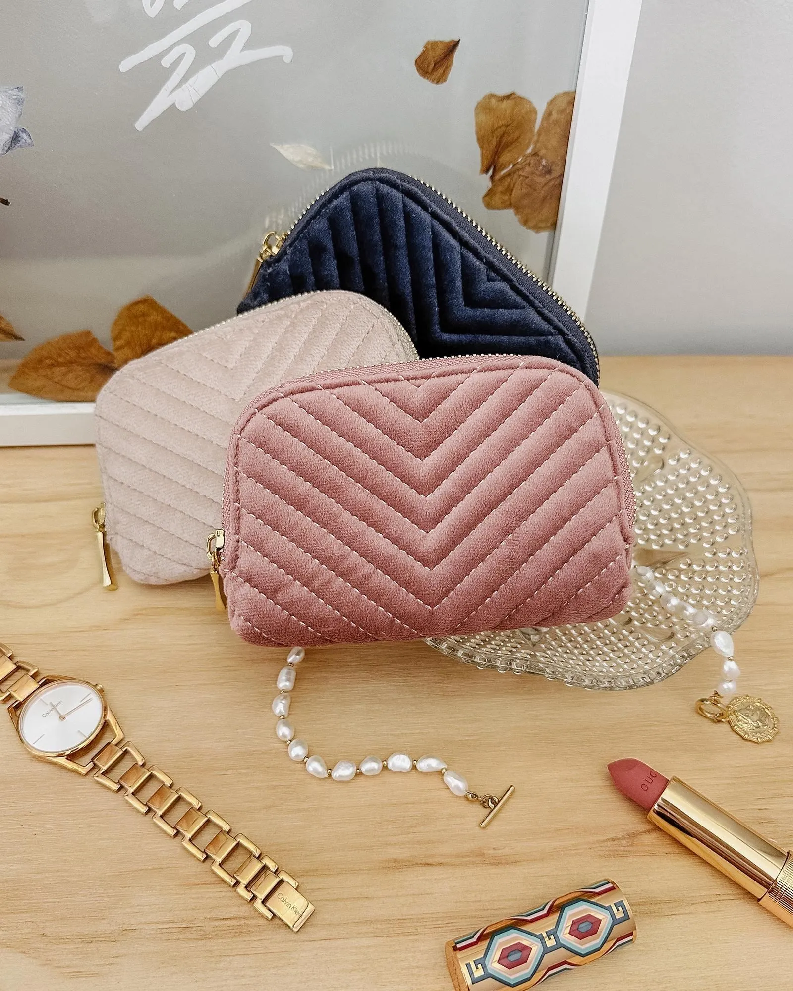 LOUENHIDE Nina Quilted Purse - Velvet Navy