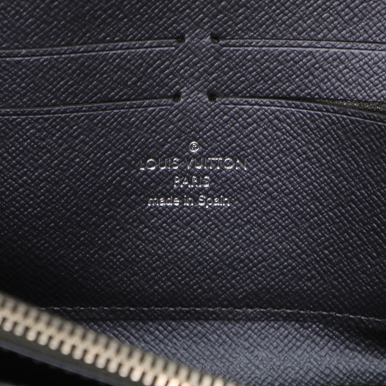 Louis Vuitton Anthracite Nacre Epi Zippy Wallet